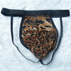 Fancy Leopard Mesh Assless G-string Men Underwear