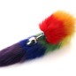 Colorful Fox Tail Steel Butt Plug