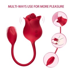 Rose Tongue Vibrator With Bud Egg