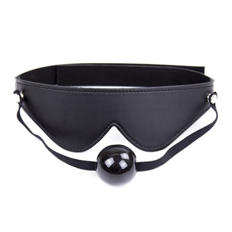 Blindfold With Ball Gag  - Velcro Strap