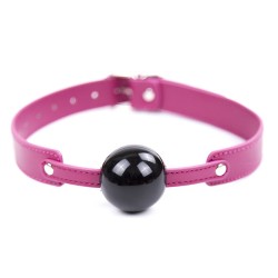 Black Ball Rose Belt Ball Gag