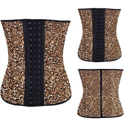 Functional Leopard Hot Rubber Waist Shaper Corset