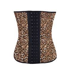 Functional Leopard Hot Rubber Waist Shaper Corset