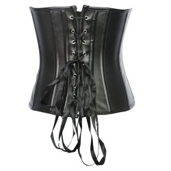 Black Hot Leather Zipper Waist Slimming Body Shaper For Ladies