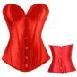 Multi-color Satin Overbust Buckled Corset Sexy Lingerie