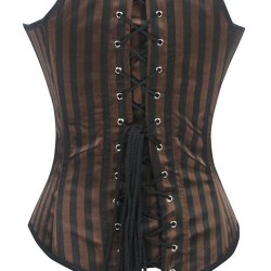 Brown Ladies Vintage Underbust Vest Bustiers