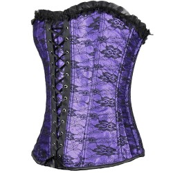 Cheap Bandage Ruffled Hem Waist Trainer Corset