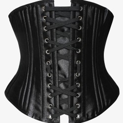 Black 26 Steel Bones Slimming Buckle Waist Cincher Bustiers