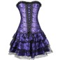 Long Overbust Floral Lace Bandage Ladylike Dress Corset