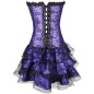 Long Overbust Floral Lace Bandage Ladylike Dress Corset