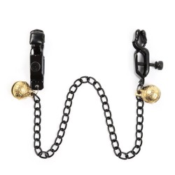 Unisex Alligator Nipple Clamps With Bell And Chain