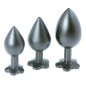 Frosted Class Light Aluminium Butt Plug