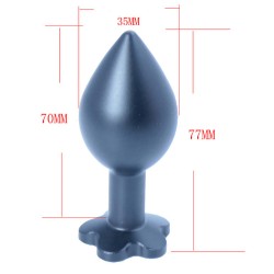 Frosted Class Light Aluminium Butt Plug