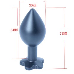 Frosted Class Light Aluminium Butt Plug