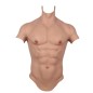 Fake Muscle Silicone Male Chest Half Body Suit