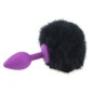 Ball Tail Silicone Anal Plug - Purple