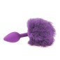 Ball Tail Silicone Anal Plug - Purple