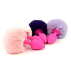 Ball Tail Silicone Anal Plug - Pink