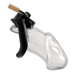 rikers locking chastity device transparen