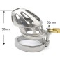 BON4M Stainless Steel Locking Cock Cage Chastity