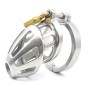 BON4M Stainless Steel Locking Cock Cage Chastity