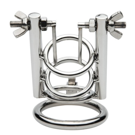 Stainless Steel Urethral Spreader CBT Chastity Cage